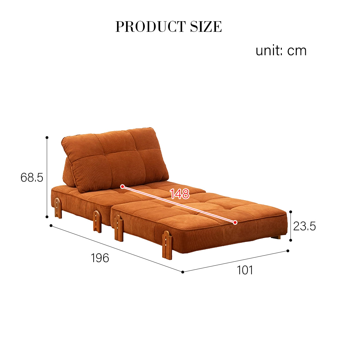 Salinas Lazy Sofa Bed, Single Sofa Bed, Corduroy
