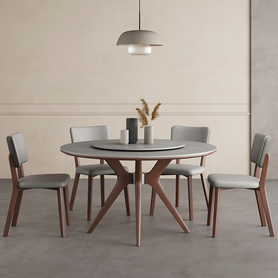 Leah Round Dining Table Set-Weilai Concept-Weilai Concept