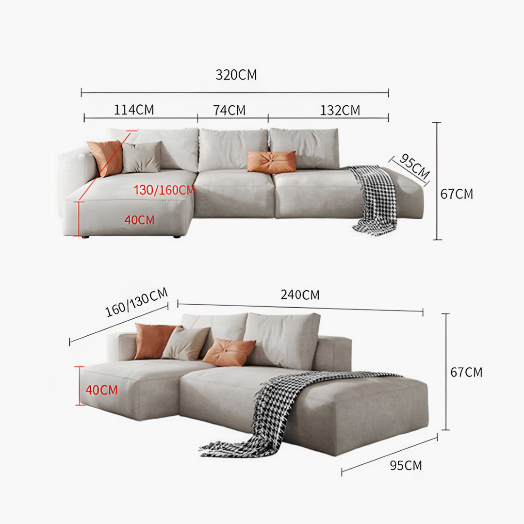 Samona Three Seater, Four Seater Corner Sofa, Leathaire