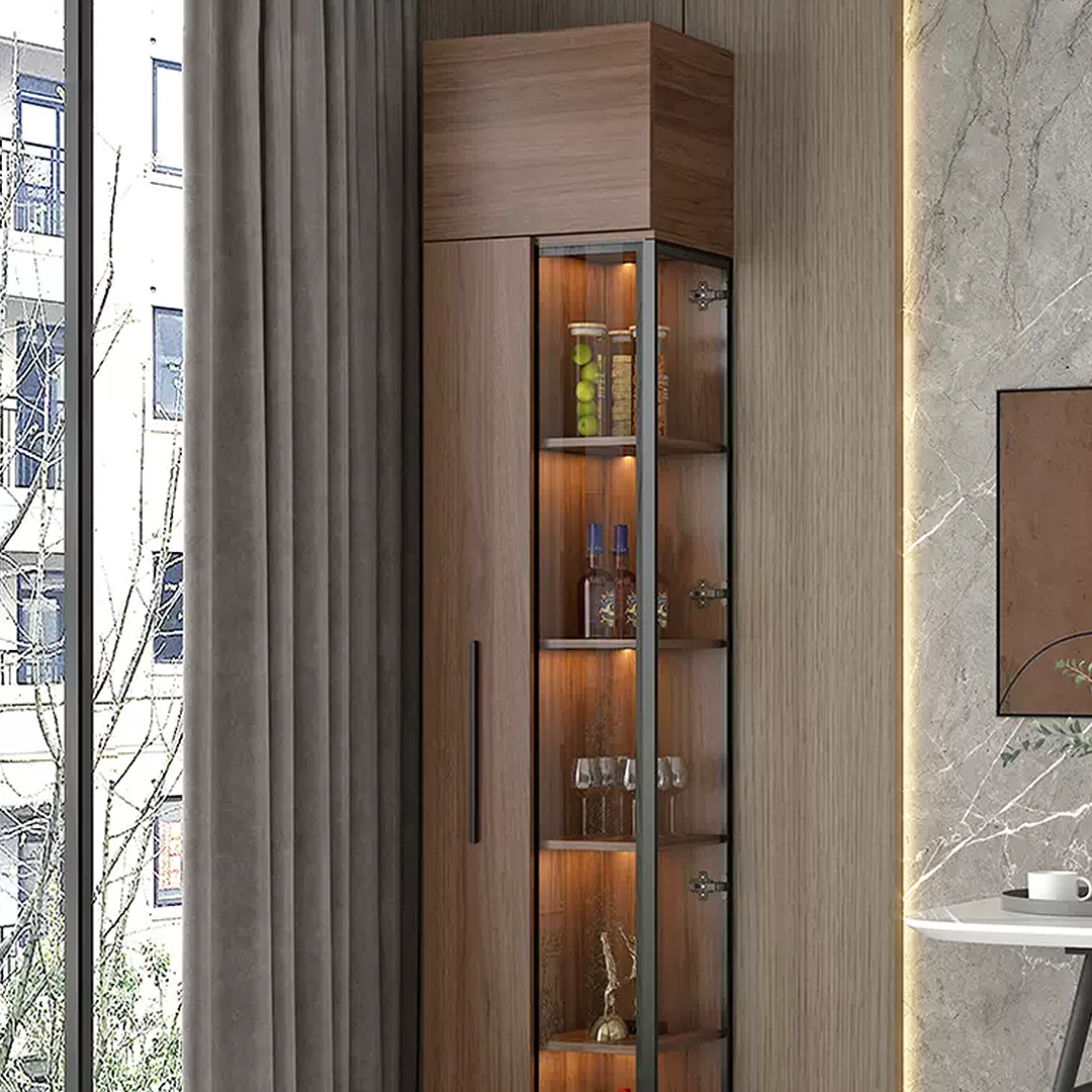 Wavecrest Cocktail Cabinet, Bar With Doors, Wood-Weilai Concept-Weilai Concept