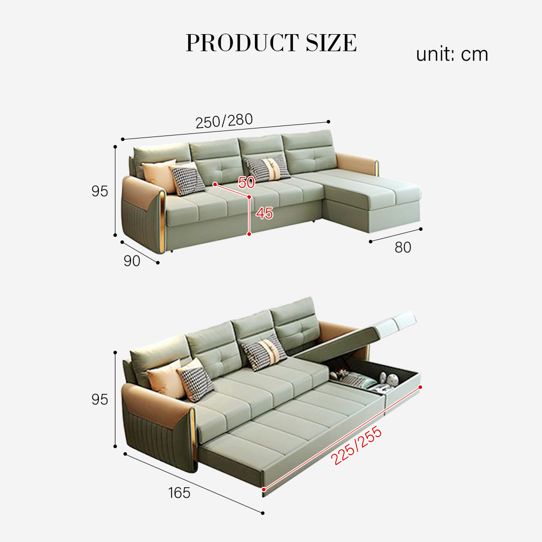 Malhotra L Shape Sofa Bed, Small Corner Sofa Bed
