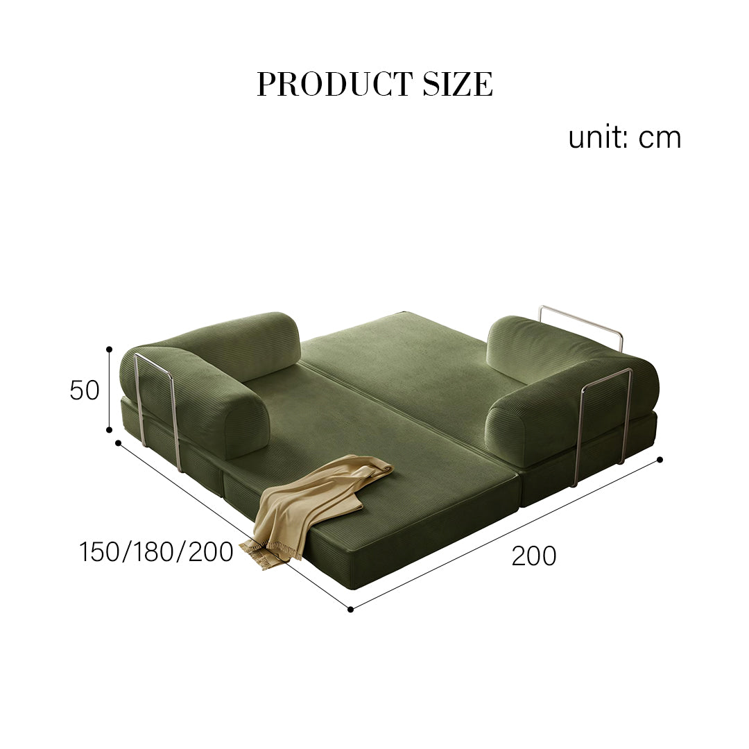 Van Buren Foldable Lazy Sofa Bed, Corduroy