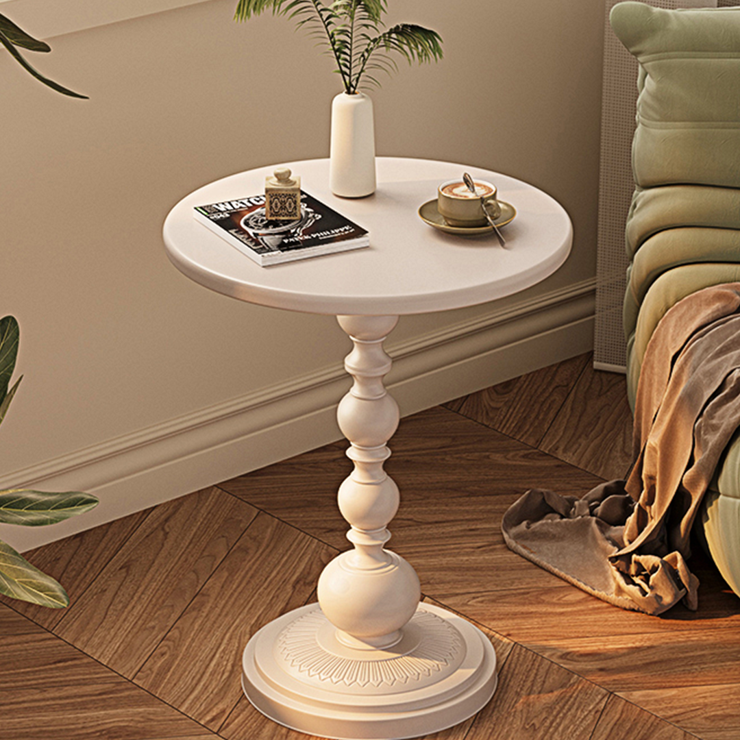 Xanthe Small Round Side Table, Black or White