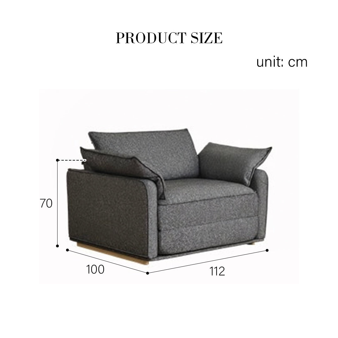 Barghouti Single Seater, Two Seater Sofa Bed, Linen