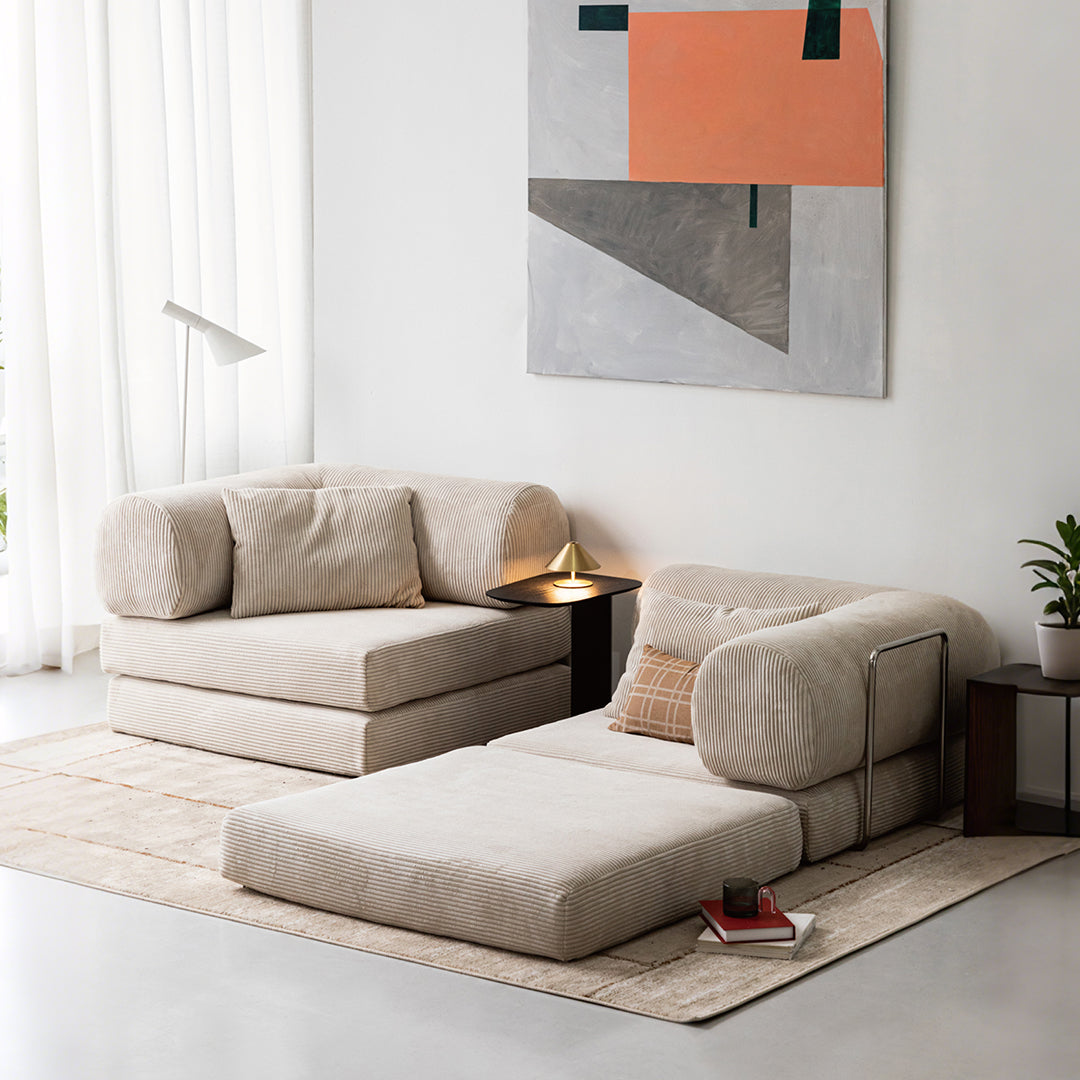 Bacardi Foldable Lazy Sofa Bed For Lounging, Corduroy