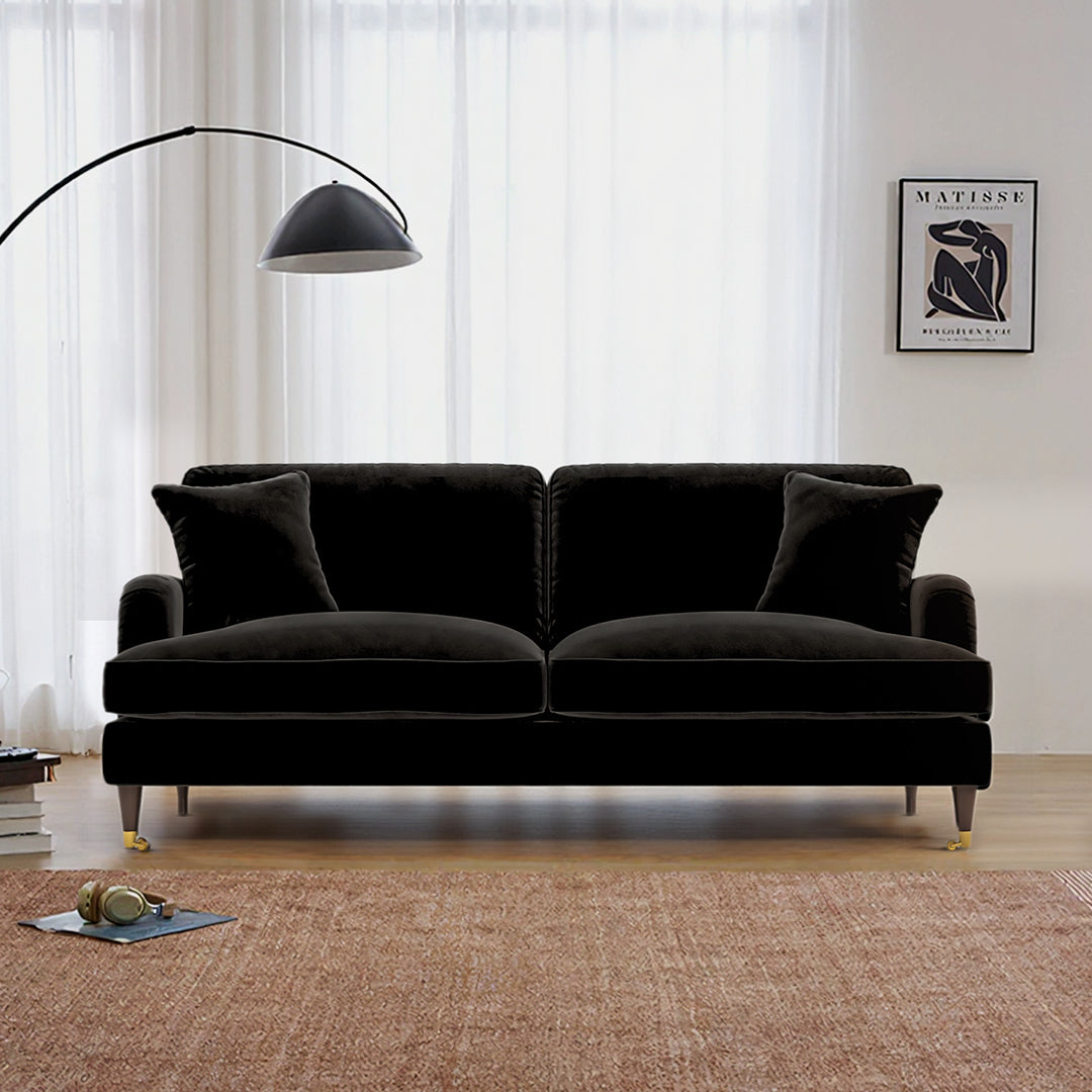 Ismail Two Seater Sofa, Loveseat, Velvet