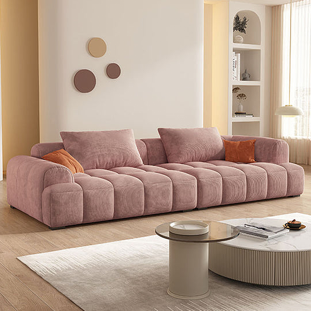 Arabella Module Sofa, Two Seater Sofa, Three Seater Sofa, Four Seater, Corduroy Fabric-Weilai Concept-Weilai Concept