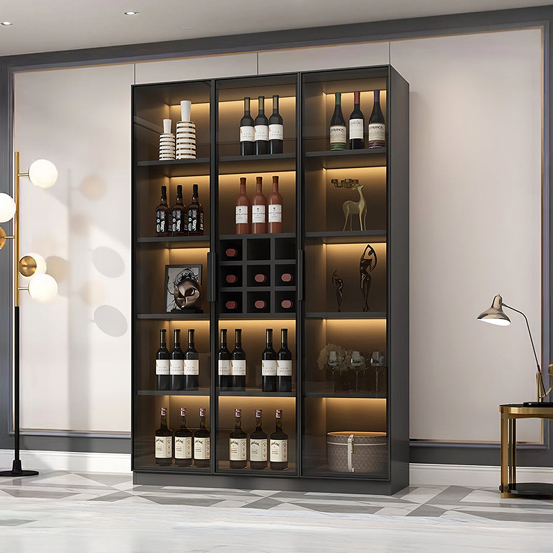 Hampshire I Wine Cabinet, Wine Storage With Glass Doors & Lights-Weilai Concept-Weilai Concept