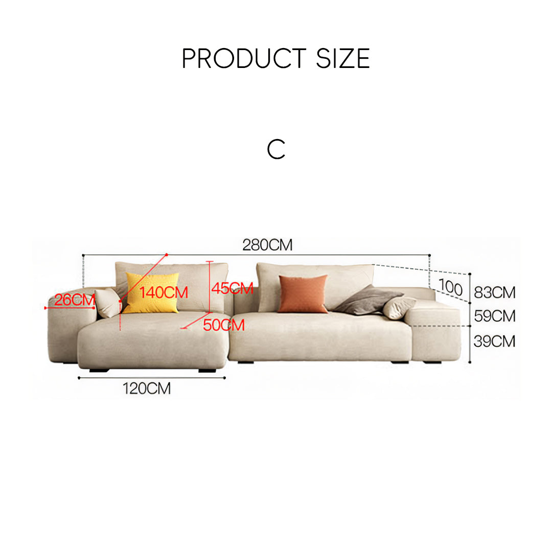 R87 Calvin Two Seater Corner Sofa, Leathaire