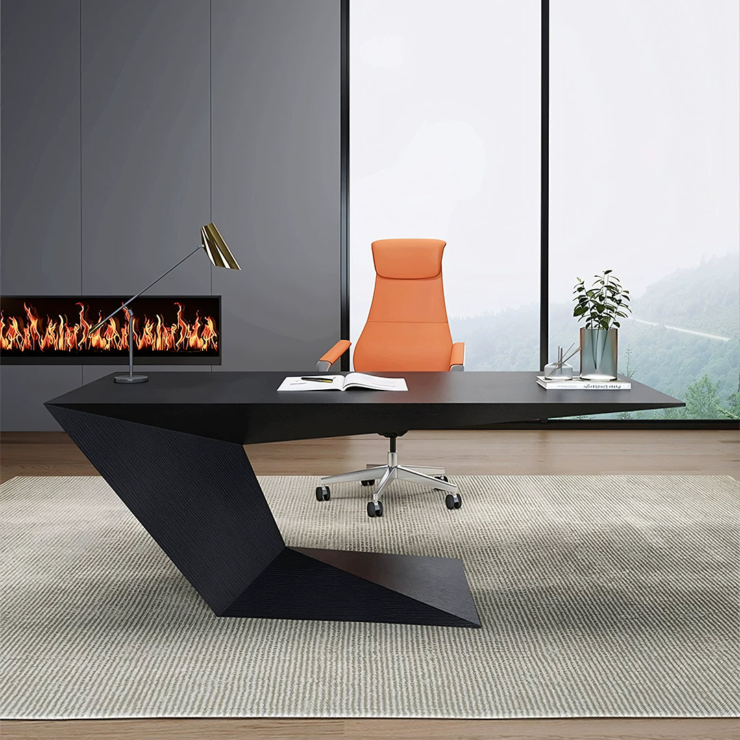 Kofi Modern Office Desk For Home, Black Wood-Weilai Concept-Weilai Concept