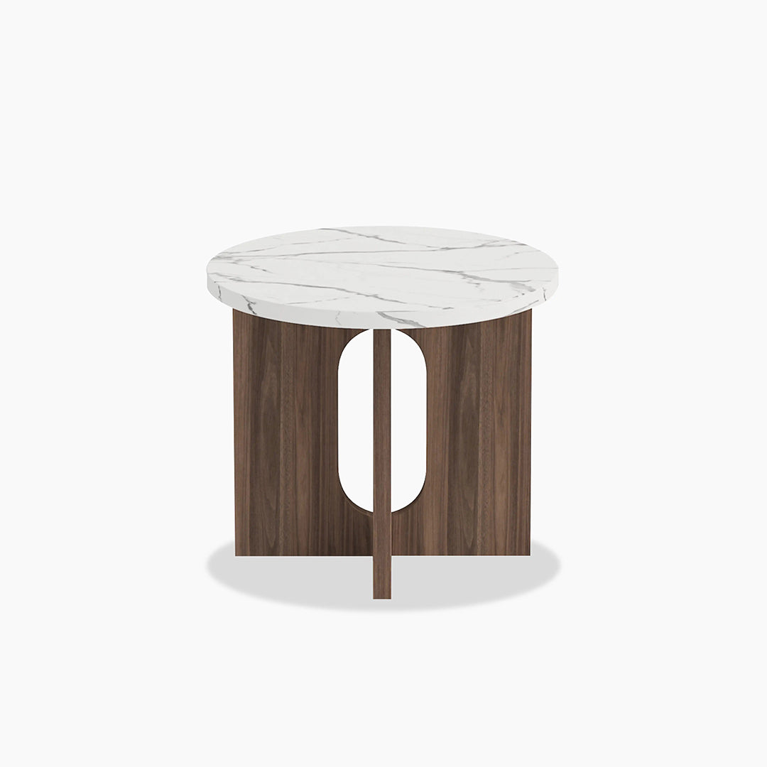 Caravaggio Round Side Table, Marble