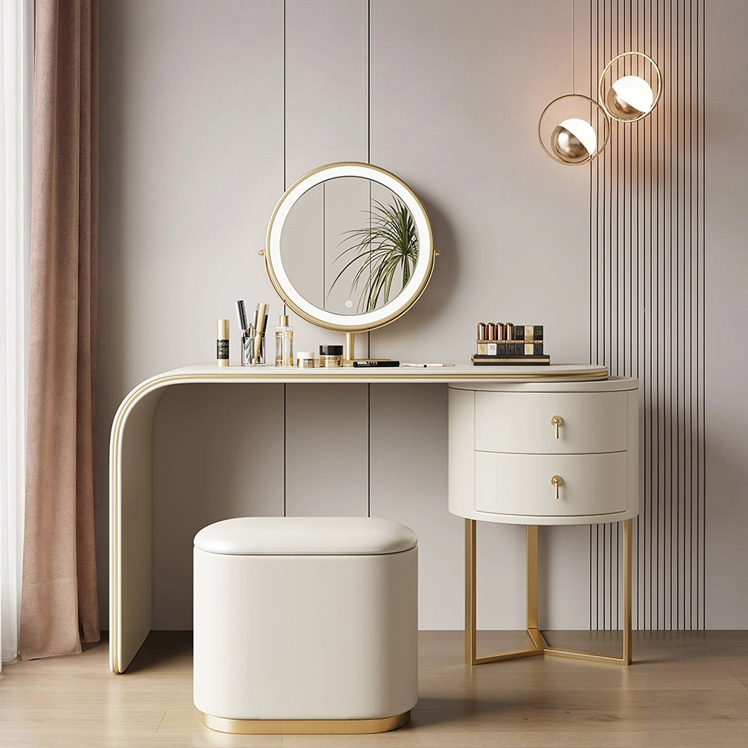 Coiffeuse Noorali avec miroir, plus de couleurs disponibles 