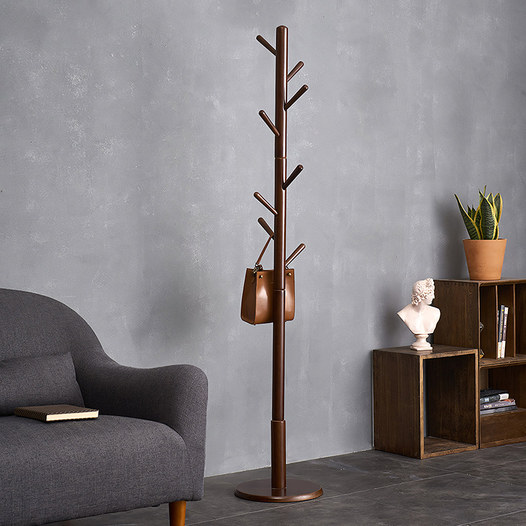 Morgan Coat Hanger, Coat Rack, With 8 Hooks, Solid Wood-Weilai Concept-Weilai Concept