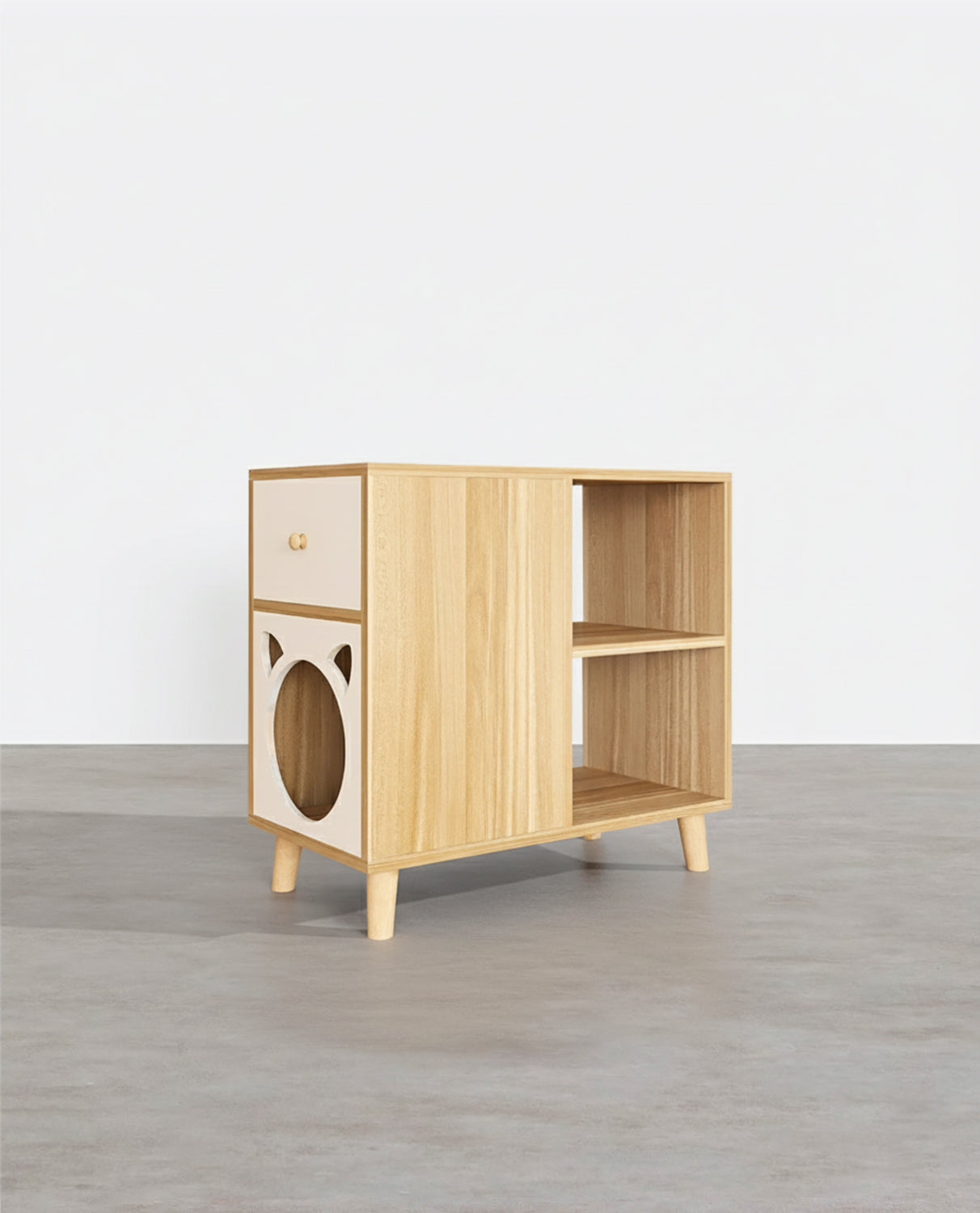 Table d'appoint Casali avec niche pour animaux de compagnie