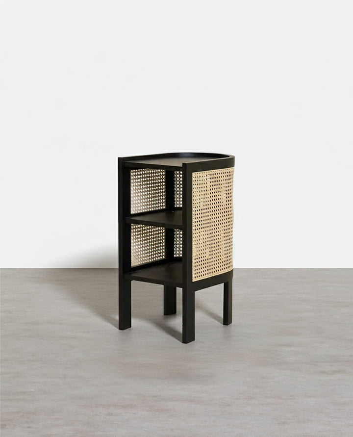 Alena Rattan Side Table-Weilai Concept