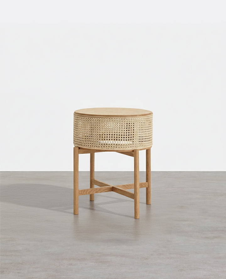 Bowden Rattan Side Table-Weilai Concept
