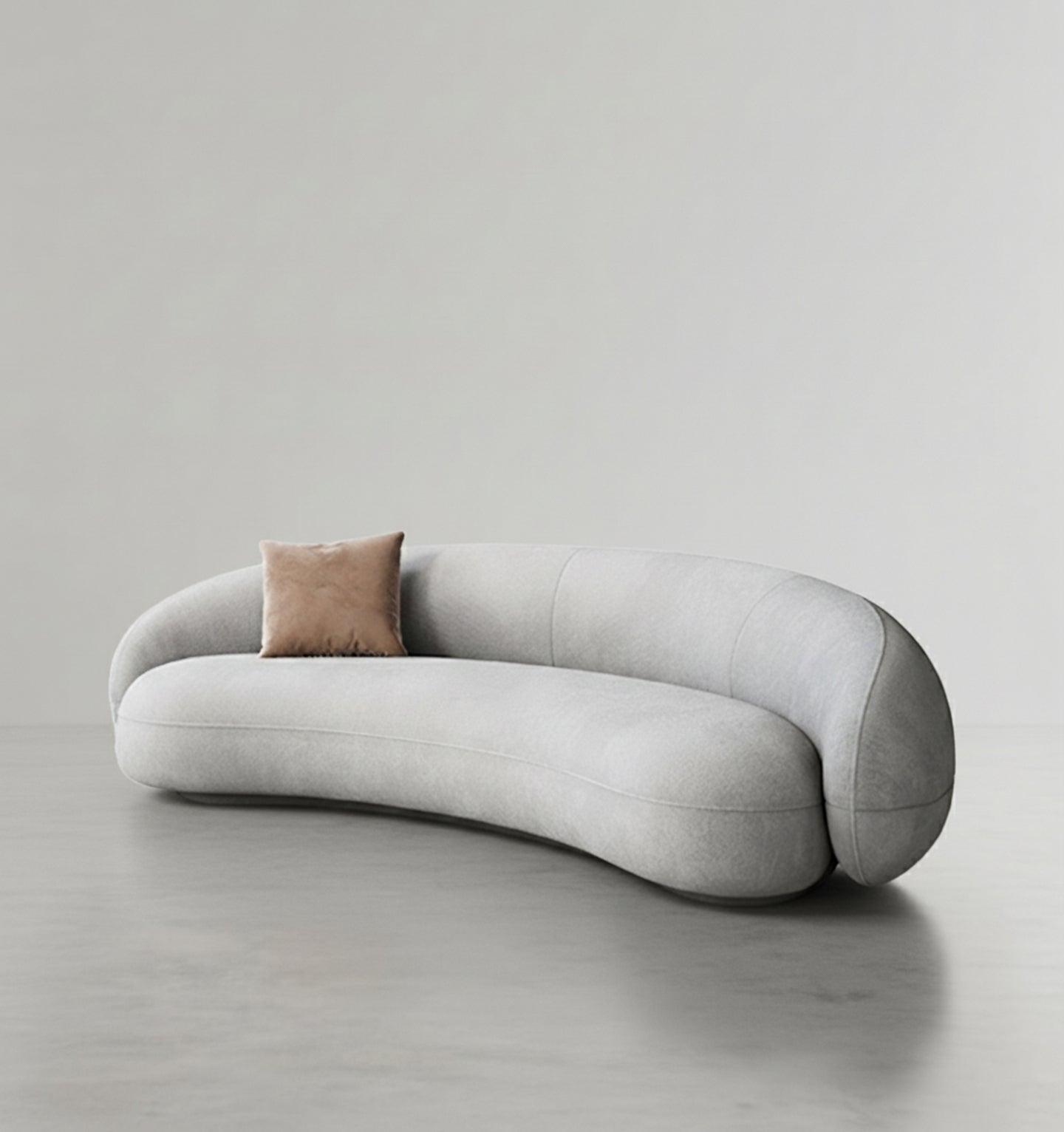 Julep Modern Curved Three Seater, Four Seater Sofa, Velvet