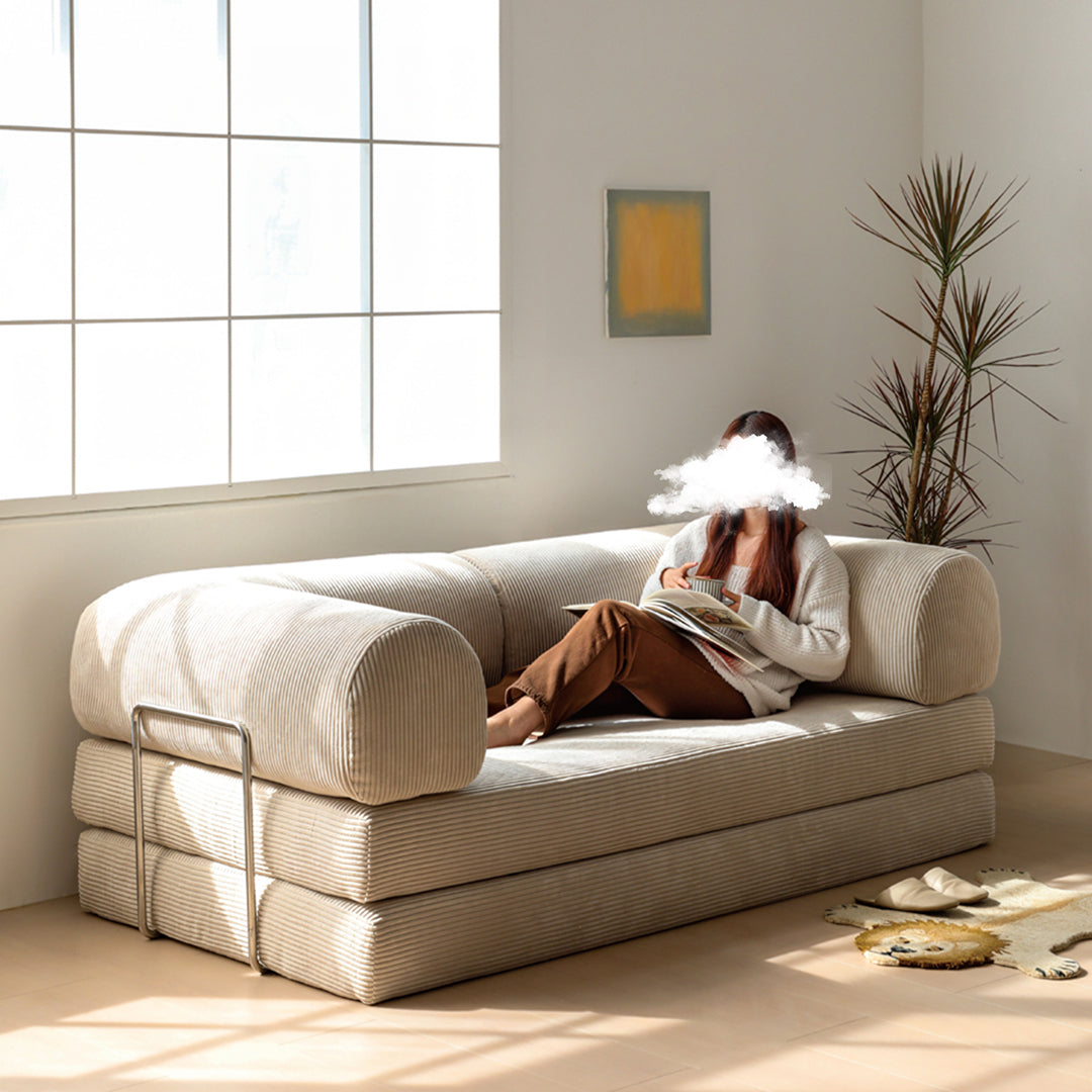 Bacardi Foldable Lazy Sofa Bed For Lounging, Corduroy