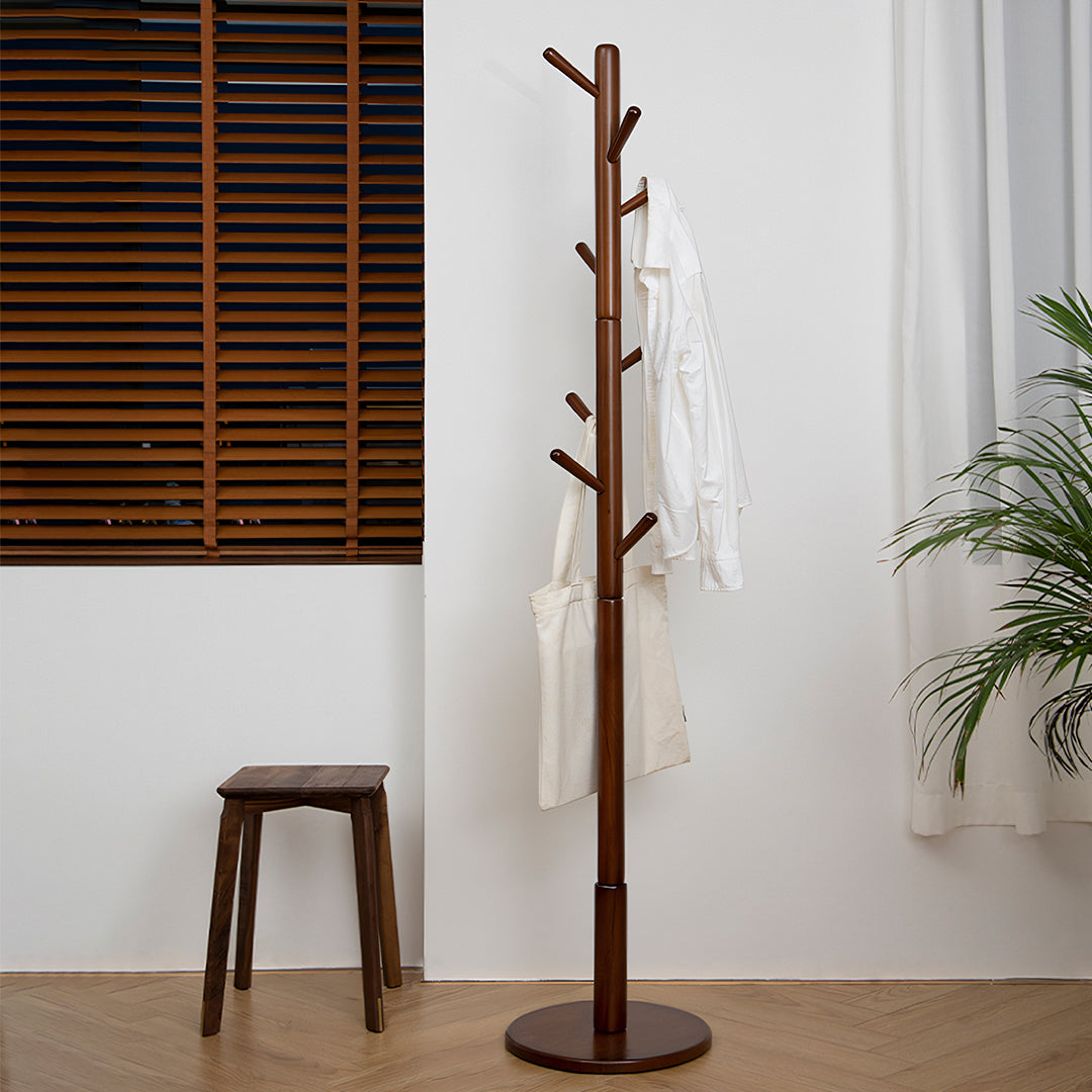 Morgan Coat Hanger, Coat Rack, With 8 Hooks, Solid Wood-Weilai Concept-Weilai Concept