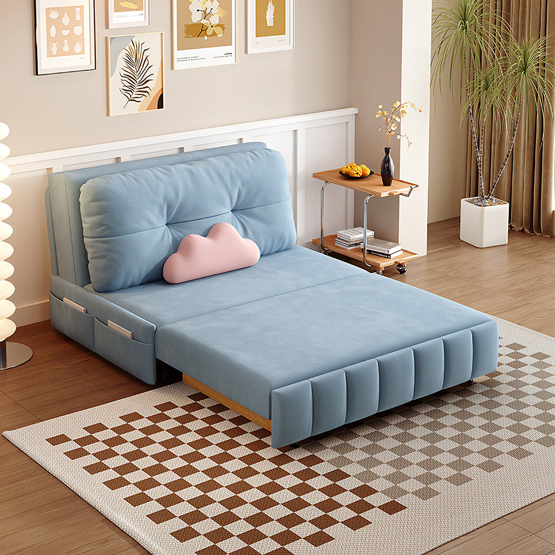 Mehta Single Seater Sofa Bed, Two Seater Sofa Bed, Blue-Weilai Concept-Weilai Concept