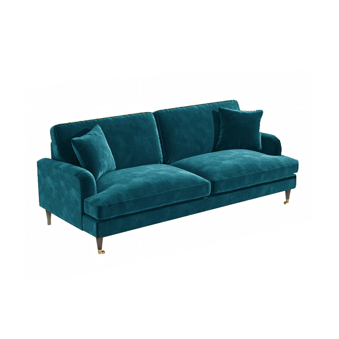Ismail Two Seater Sofa, Loveseat, Velvet