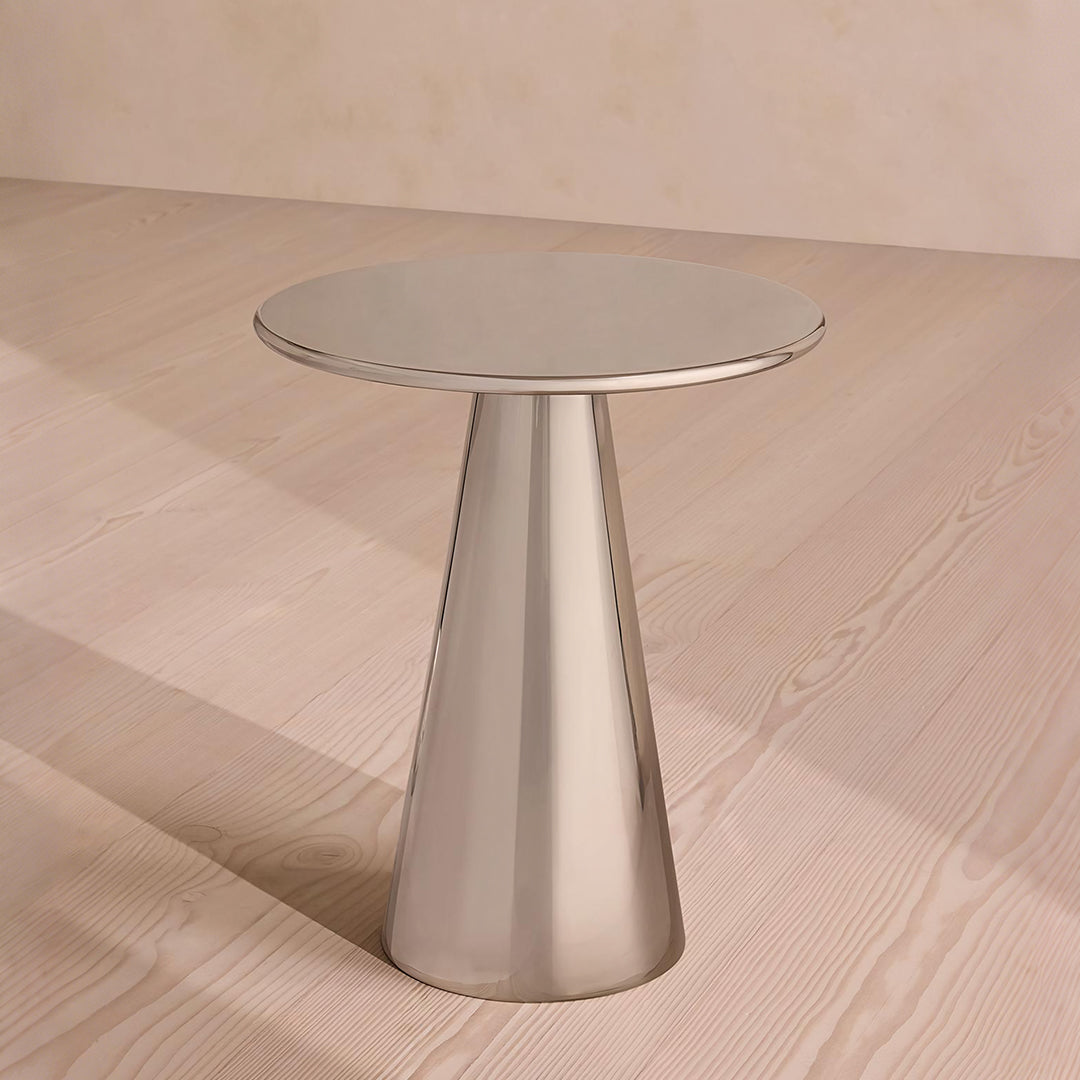Abarca Side Table, Stainless Steel