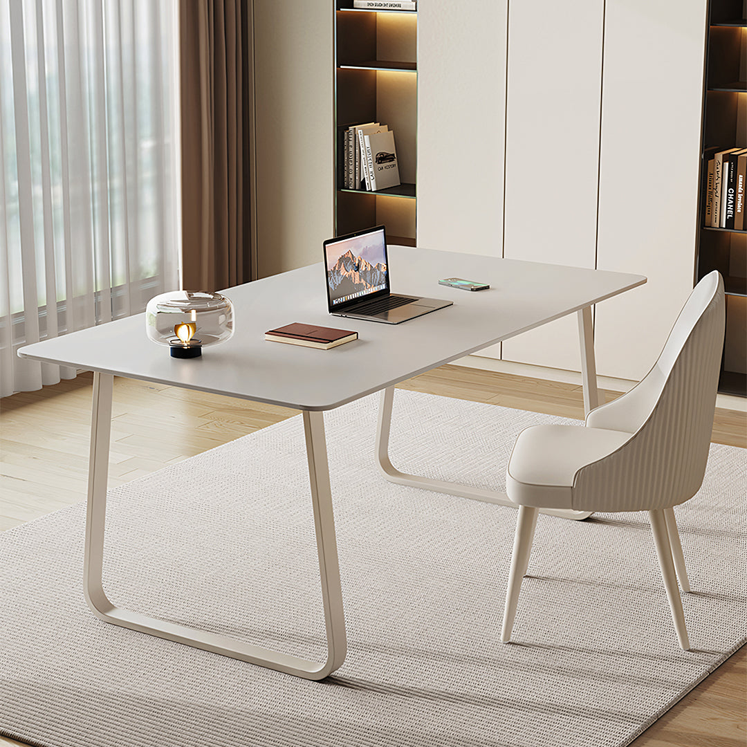 Kwame Office Desk With Office Chair, White-Weilai Concept-Weilai Concept