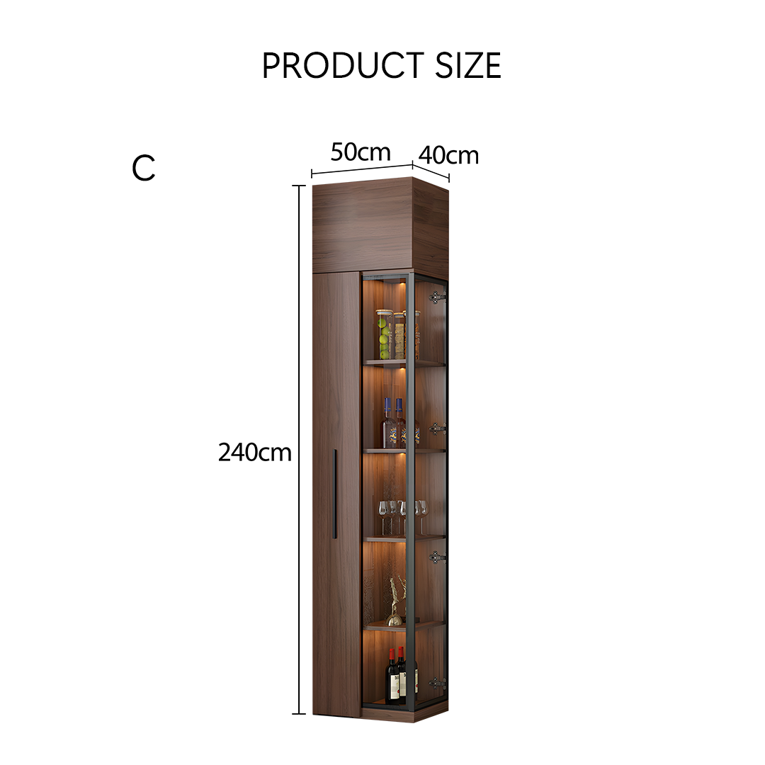 Wavecrest Cocktail Cabinet, Bar With Doors, Wood-Weilai Concept-Weilai Concept