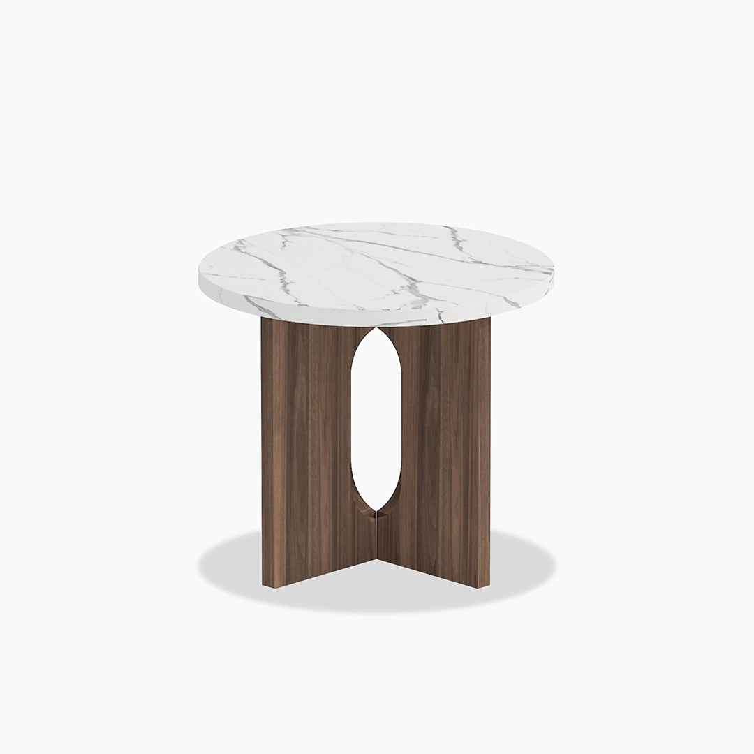 Caravaggio Round Side Table, Marble