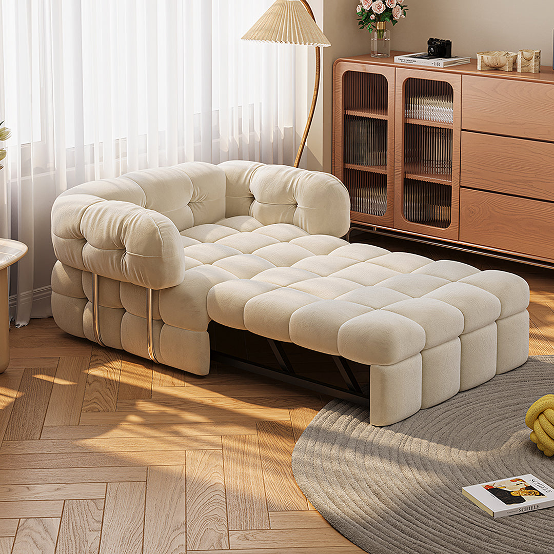 Rojas Single Sofa Bed, Armchair Sofa Bed, Cream