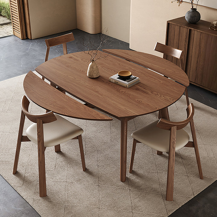 Aitken Round Folding Dining Table, Solid Wood - wall mounted folding dining room table