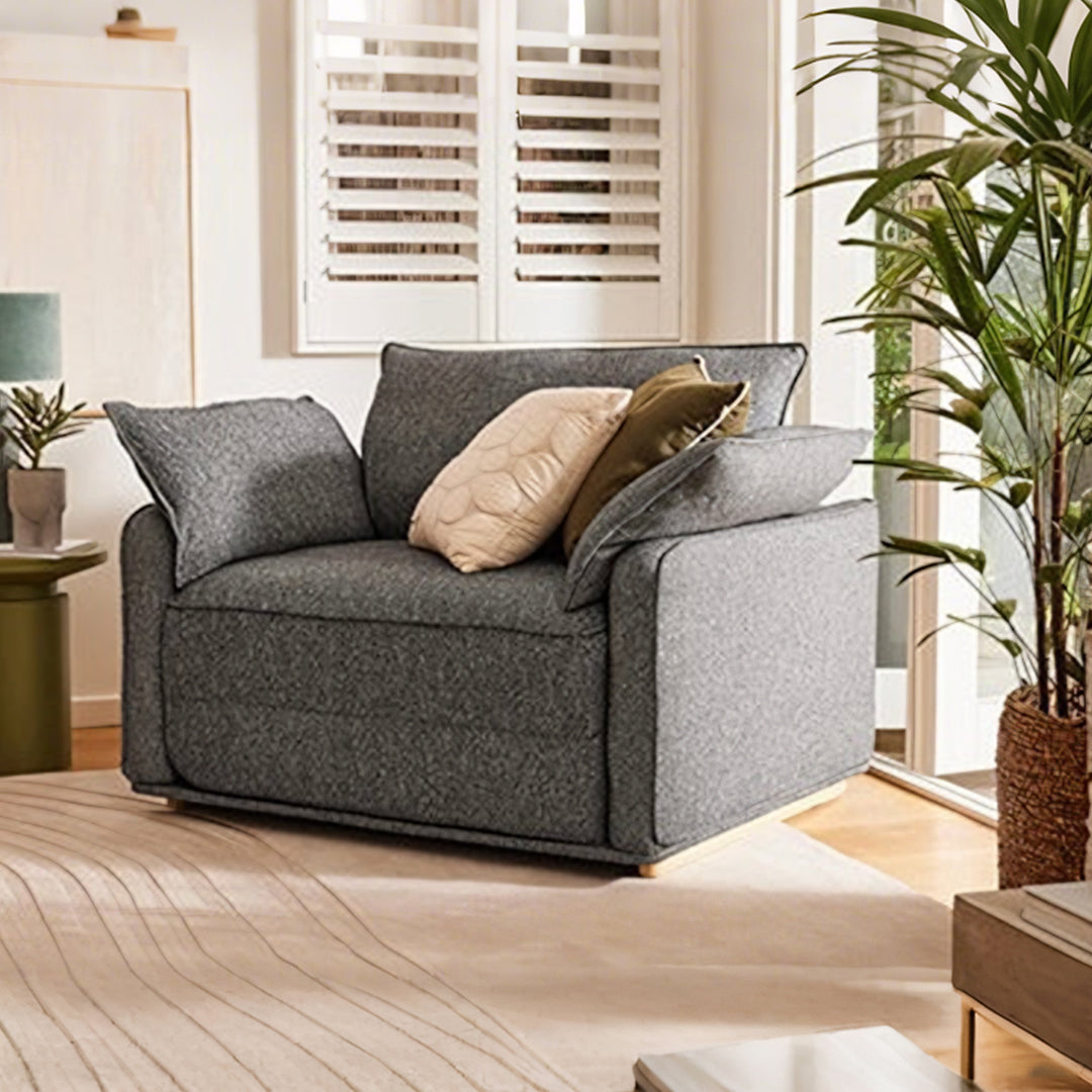Barghouti Single Seater, Two Seater Sofa Bed, Linen