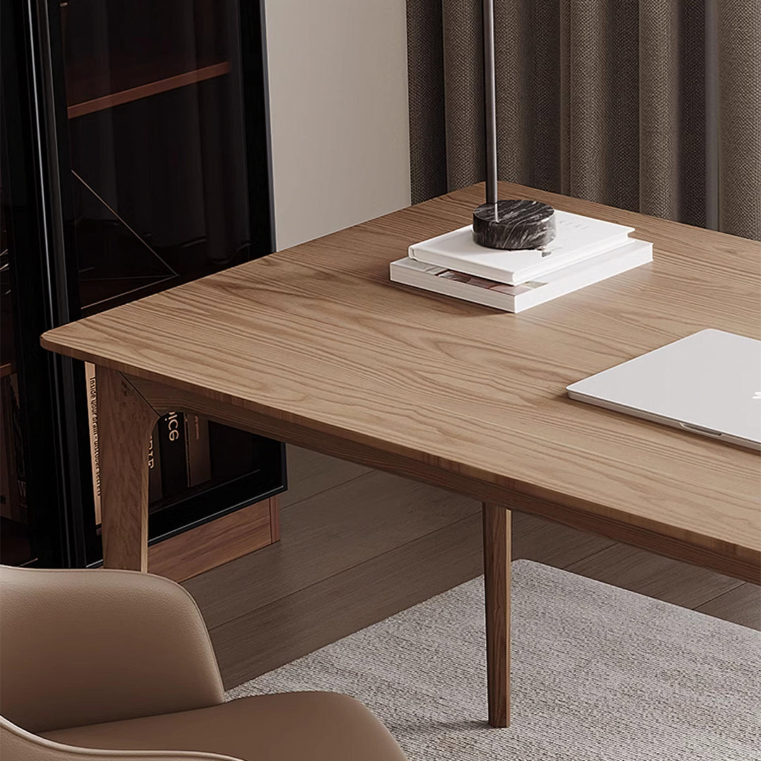 Mei Office Desk, Solid Wood, Ash Wood-Weilai Concept-Weilai Concept