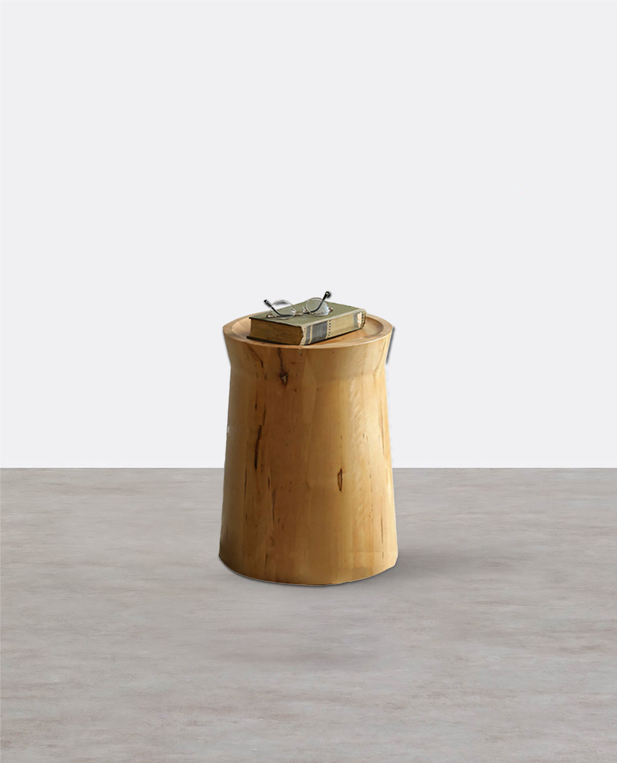 Table d'appoint ronde R16, chêne