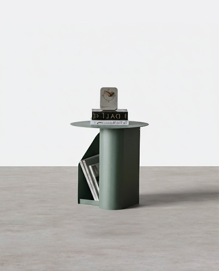 M39 Green Side Table With Side Storage | Weilai Concept