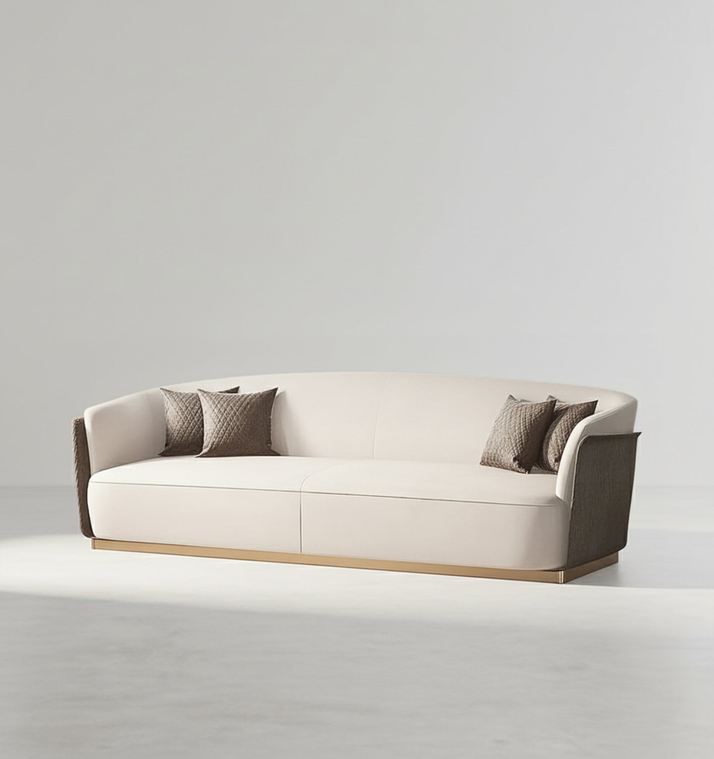 Demure Three Seater Sofa, Velvet