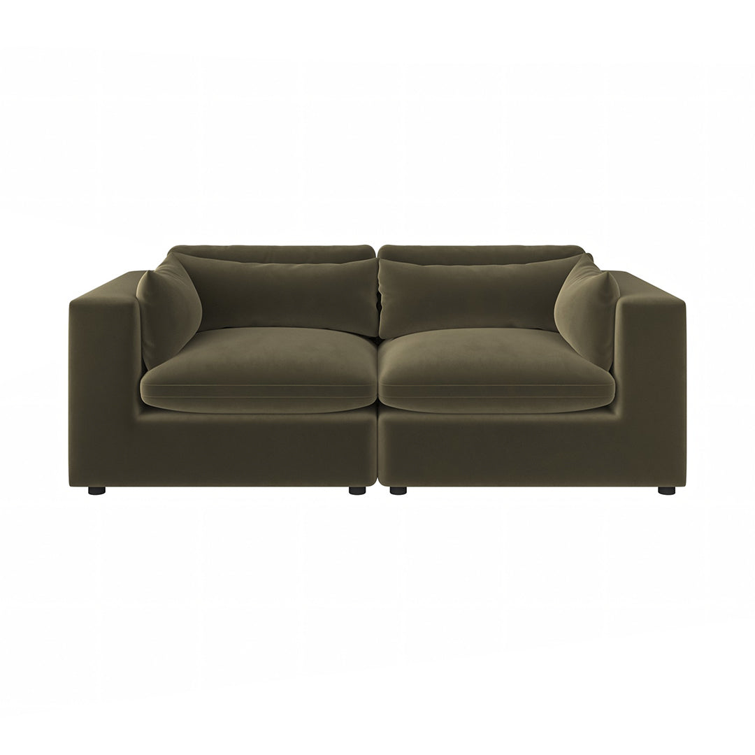 Makhmudov Loveseat Sofa, Two Seater Sofa, Velvet