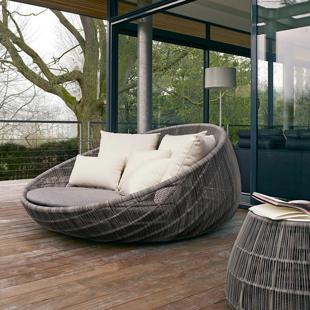Elysia Rattan Round Outdoor Daybed