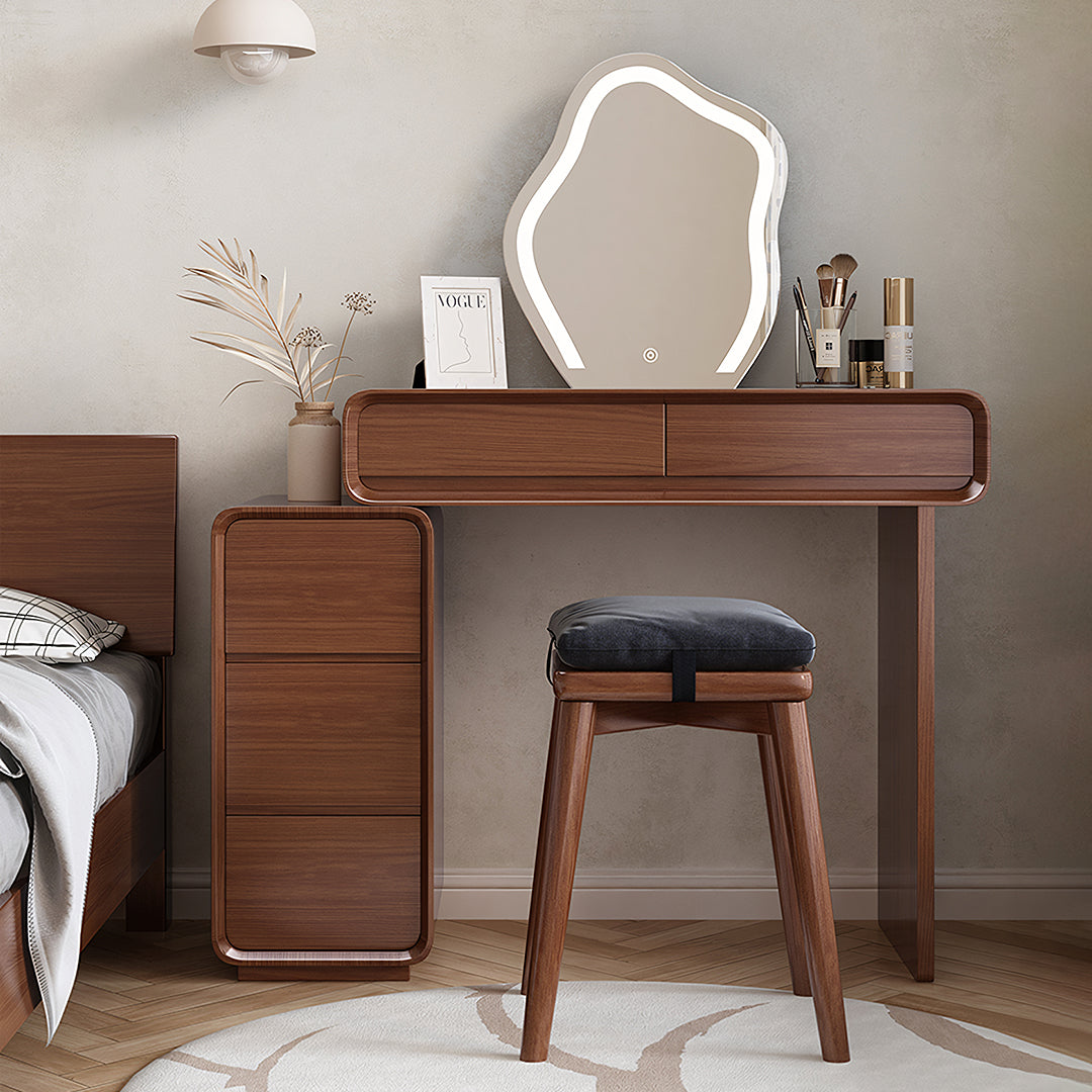 Parker Dressing Table, Wood, Oak & Walnut-Weilai Concept-Weilai Concept