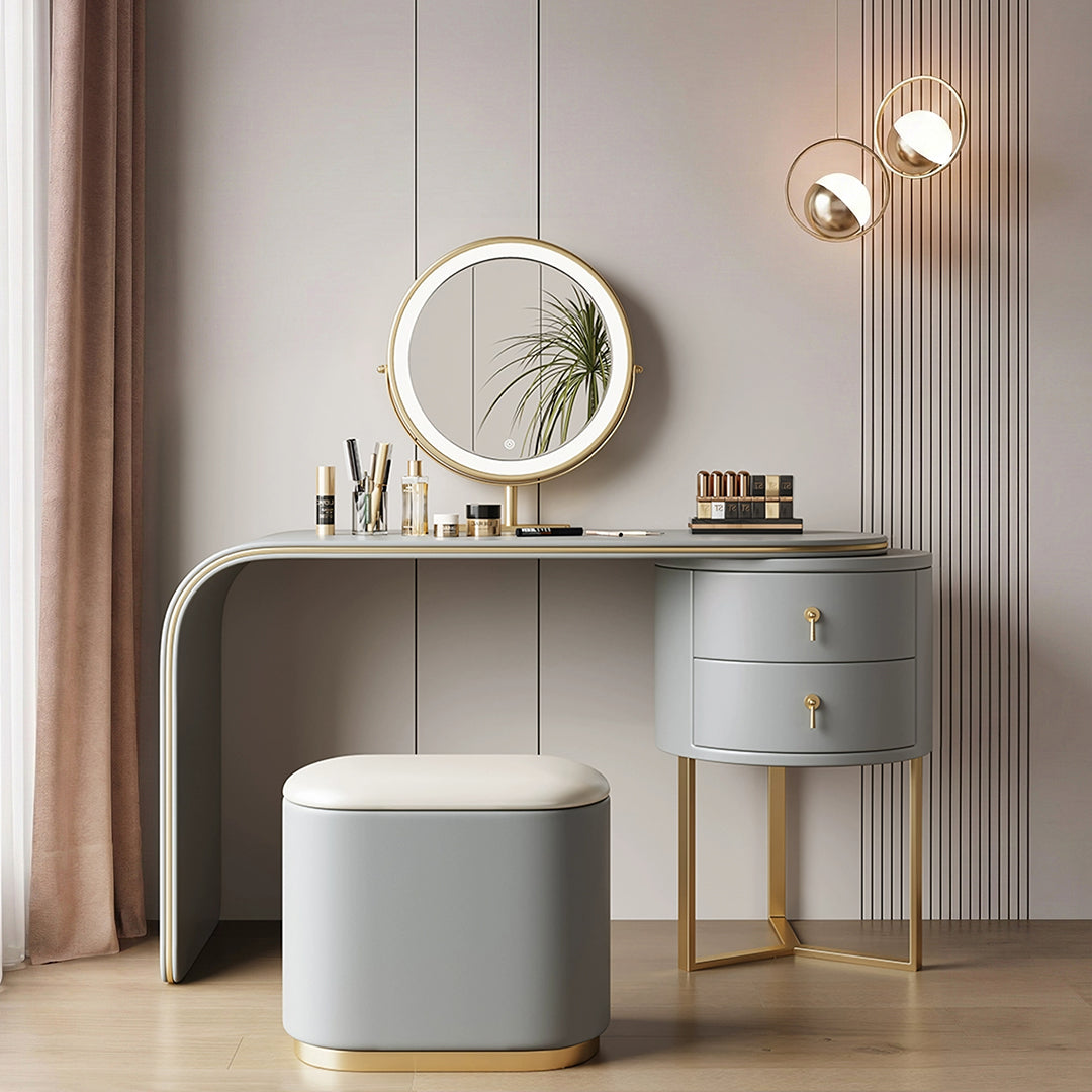 Coiffeuse Noorali avec miroir, plus de couleurs disponibles 