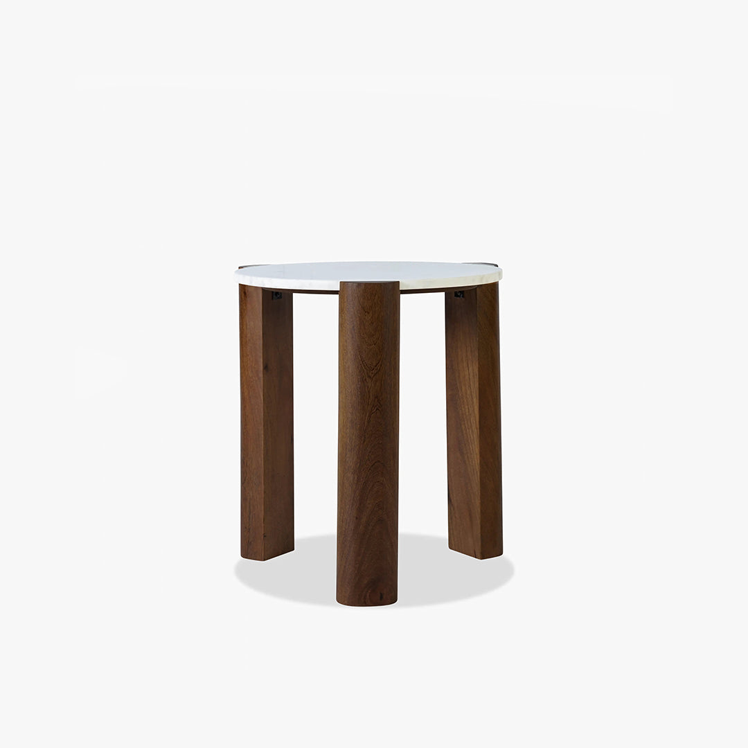 Bauman Round Side Table, Marble