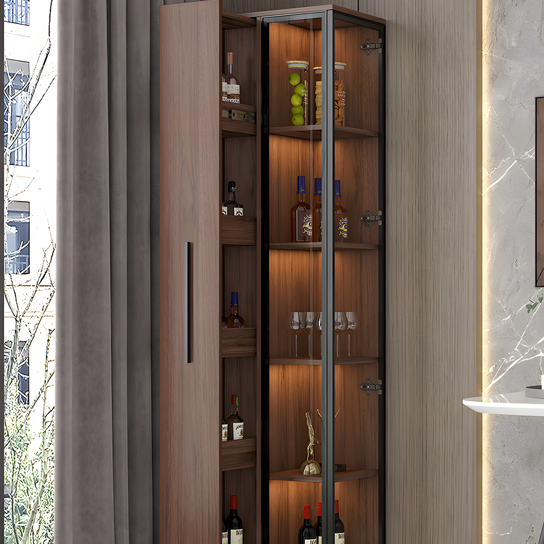 Wavecrest Cocktail Cabinet, Bar With Doors, Wood-Weilai Concept-Weilai Concept