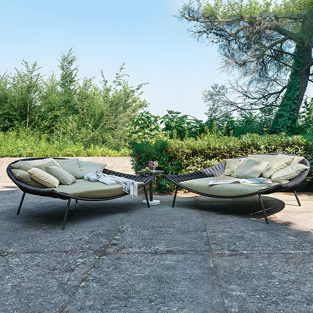 Neptune Outdoor Garden Sofa, Textilene Rope Woven Outdoor Couch Sofa-Weilai Concept-Weilai Concept