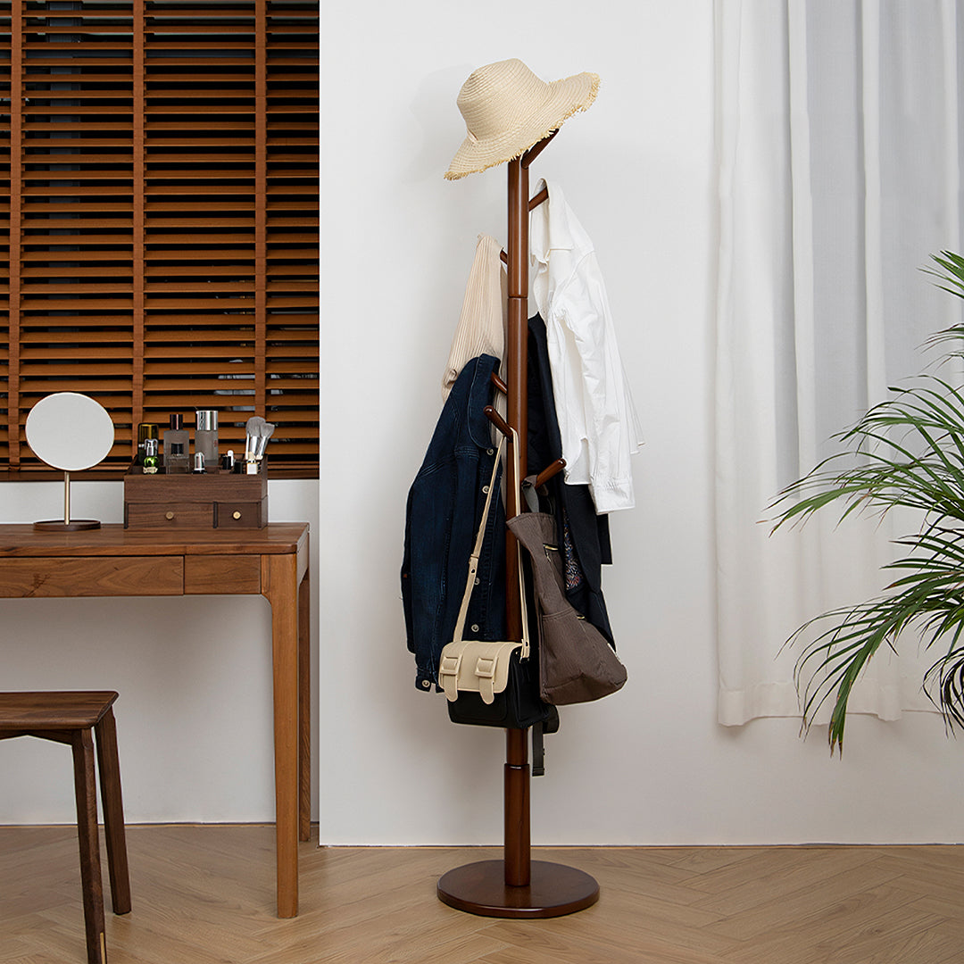 Morgan Coat Hanger, Coat Rack, With 8 Hooks, Solid Wood