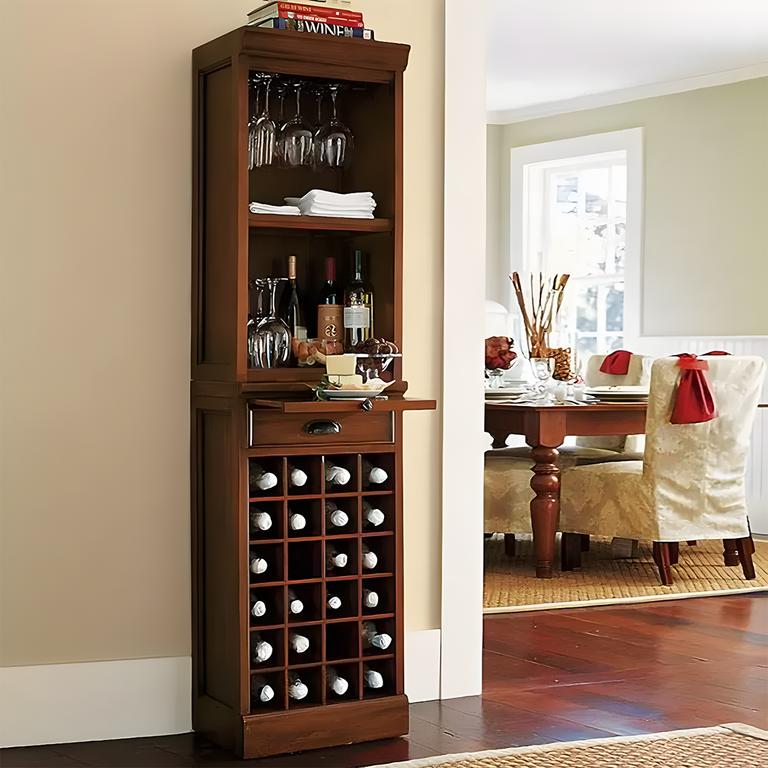 Ivanna Wine Cabinet, Wine Rack, Wood-Weilai Concept-Weilai Concept