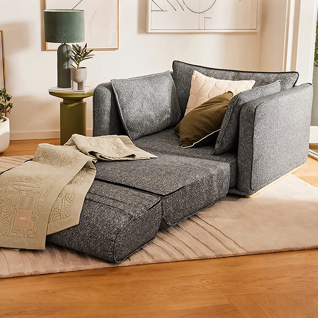 Barghouti Single Seater, Two Seater Sofa Bed, Linen