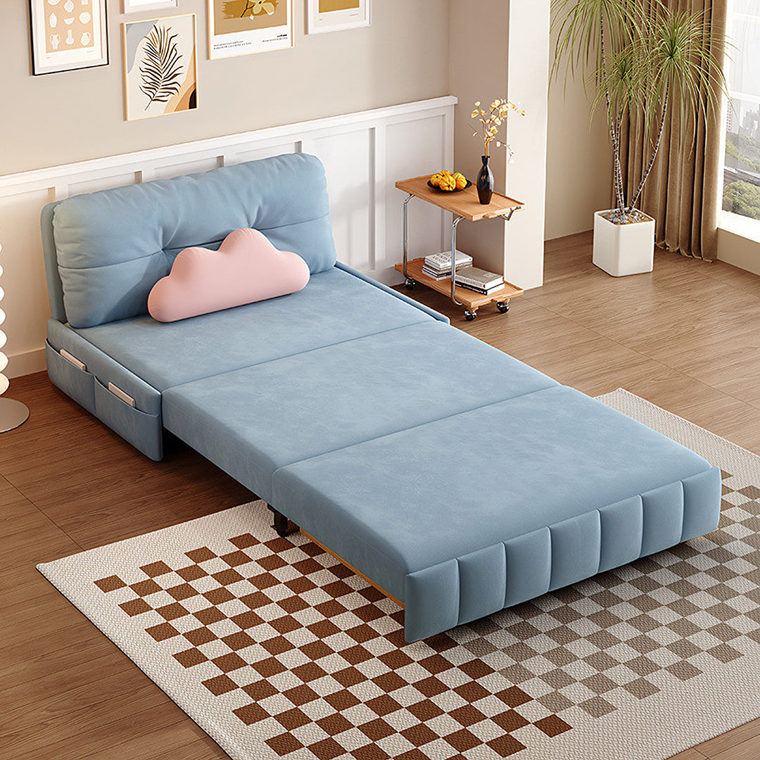 Mehta Single Seater Sofa Bed, Two Seater Sofa Bed, Blue-Weilai Concept-Weilai Concept