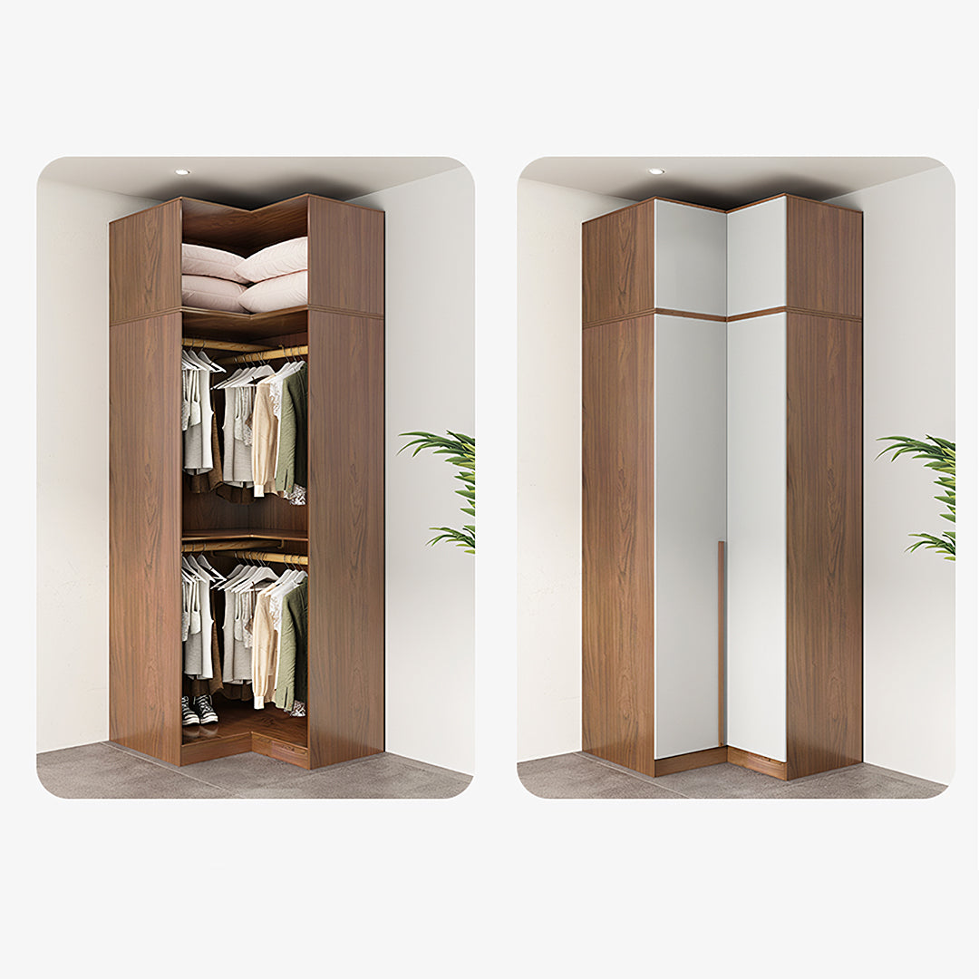 Nascimento Corner Wardrobe, Tall Wardrobe, L Shape Wardrobe With Dressing Table