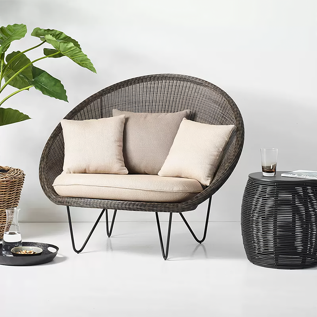 Munkhbat Rattan Garden Chair, Outdoor Lounge Chair-Weilai Concept-Weilai Concept