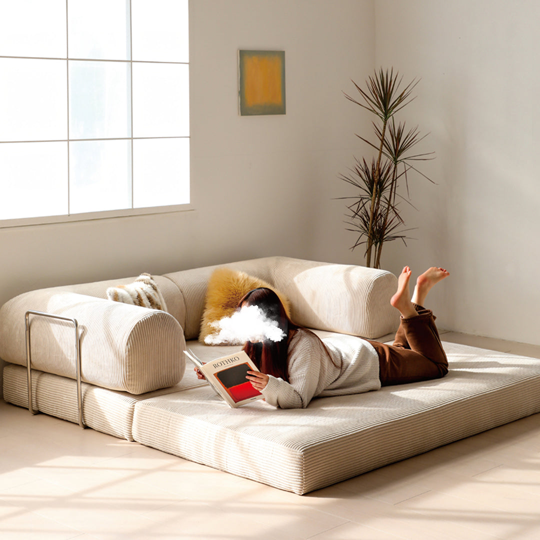 Bacardi Foldable Lazy Sofa Bed For Lounging, Corduroy